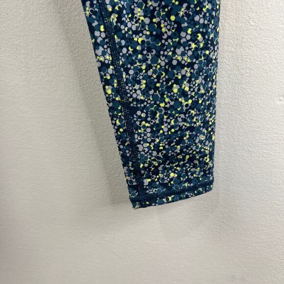 SWEATY BETTY The Power Leggings Blue Hexagon Mid-Rise Breathable Size XS Short - Picture 2 of 6